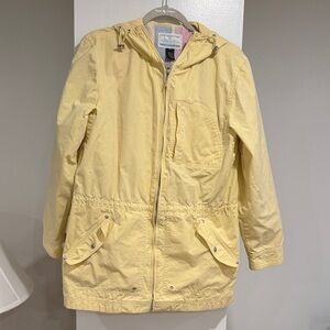 Lauren Ralph Lauren vintage Butter Yellow Field Jacket Hooded Lightweight size S